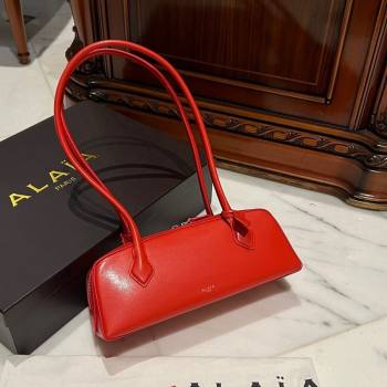 Alaia Le Tecket Medium Long Shoulder bag in Leather Red 2024 0808 (TZ-240920013)