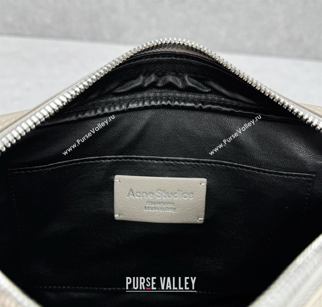 Acne Studios Leather Camera Bag Grey 2025 95234 (ningm-250626074)