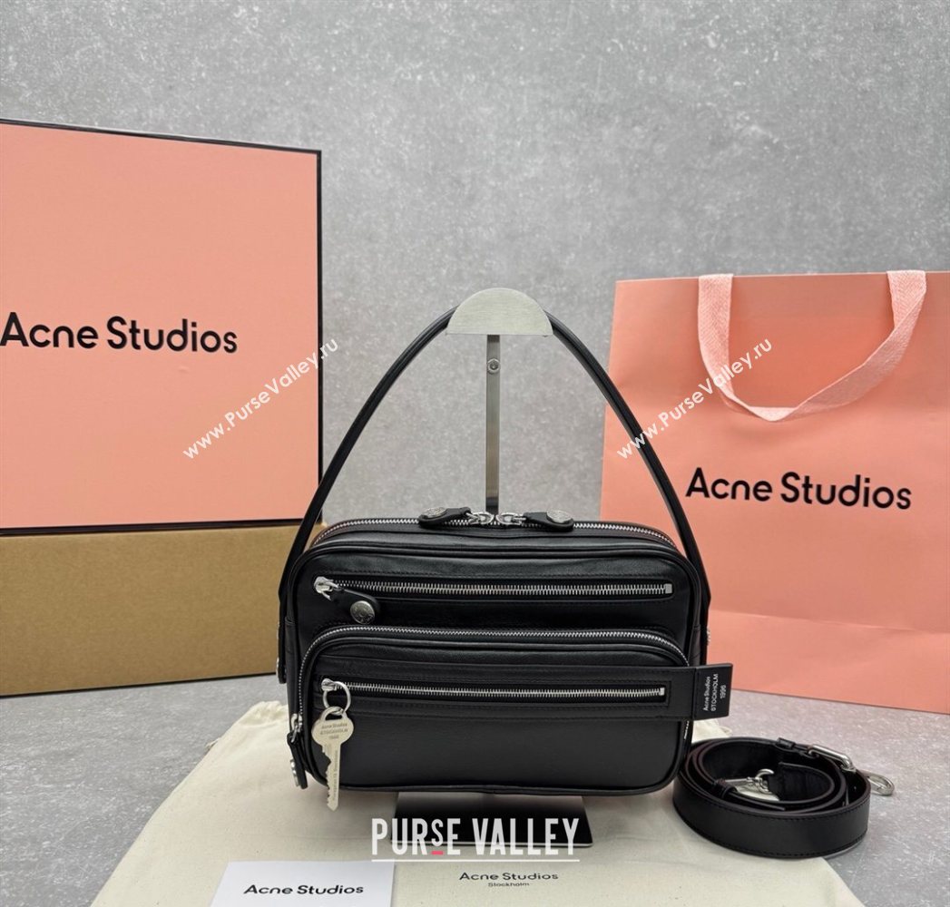 Acne Studios Leather Camera Bag Black 2025 95234 (ningm-250626075)