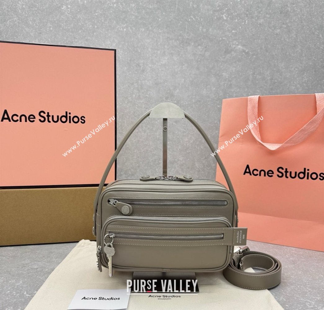 Acne Studios Leather Camera Bag Grey 2025 95234 (ningm-250626074)