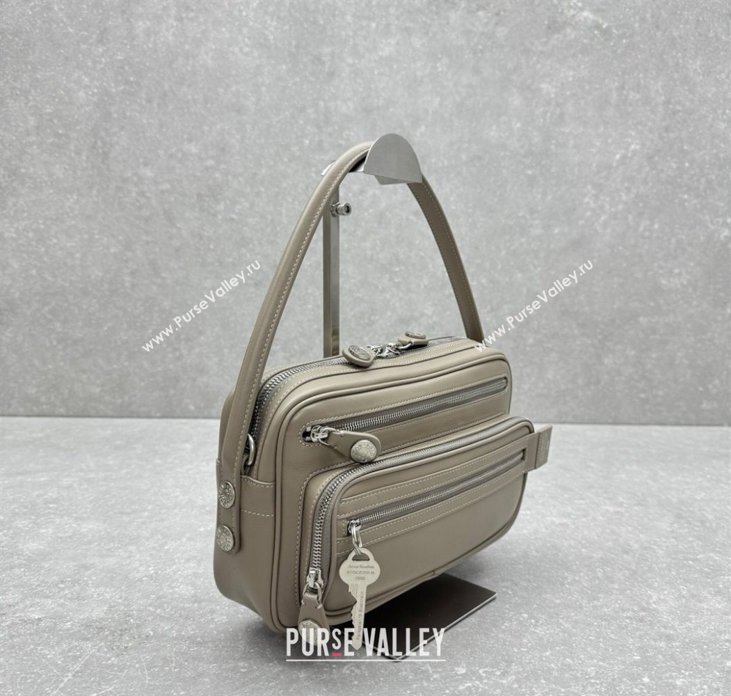 Acne Studios Leather Camera Bag Grey 2025 95234 (ningm-250626074)