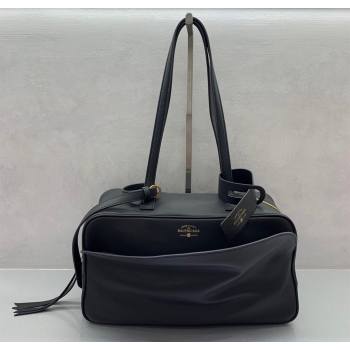 Balenciaga Carrie Bowling Bag Medium in Black calfskin aged-gold hardware 2025 (JM-250626078)
