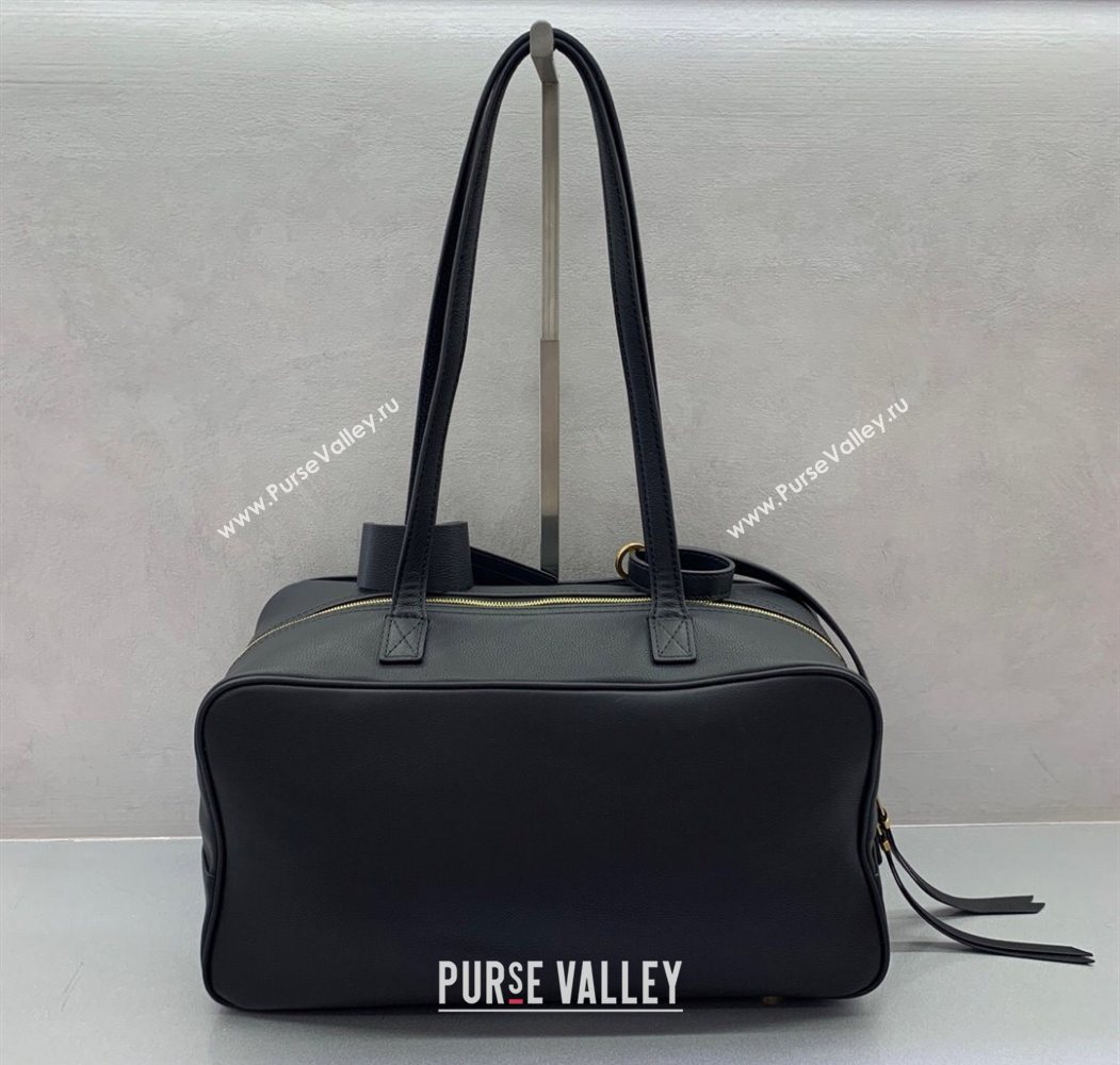 Balenciaga Carrie Bowling Bag Medium in Black calfskin aged-gold hardware 2025 (JM-250626078)