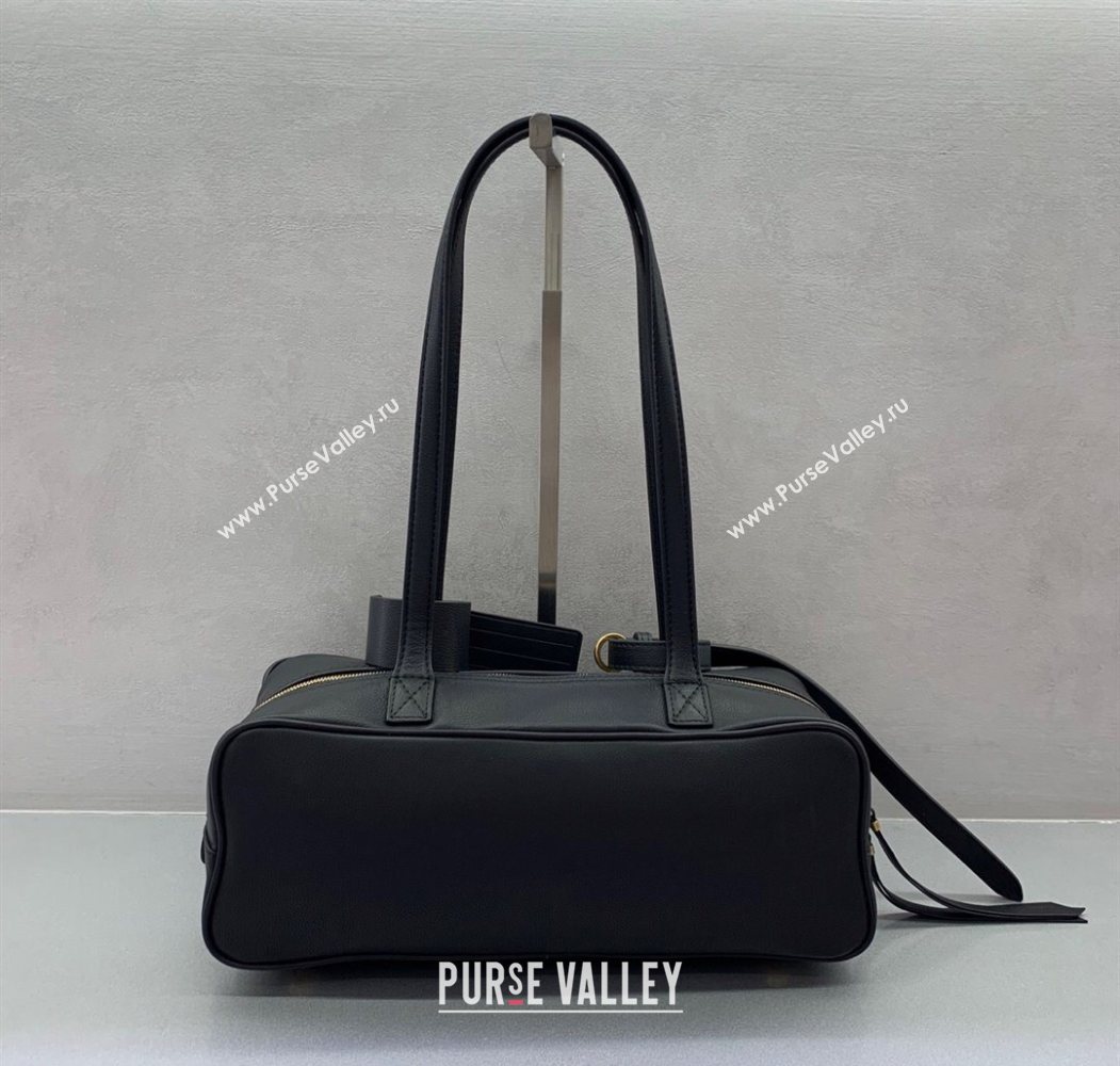 Balenciaga Carrie Bowling Bag Small in Black calfskin aged-gold hardware 2025 (JM-250626079)