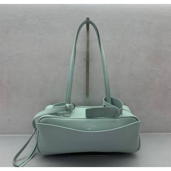Balenciaga Carrie Bowling Bag Small in Green calfskin aged-silver hardware 2025 (JM-250626081)