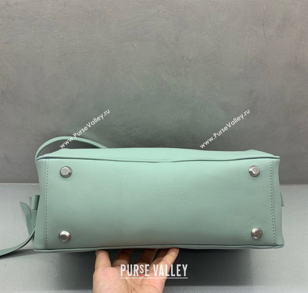 Balenciaga Carrie Bowling Bag Small in Green calfskin aged-silver hardware 2025 (JM-250626081)