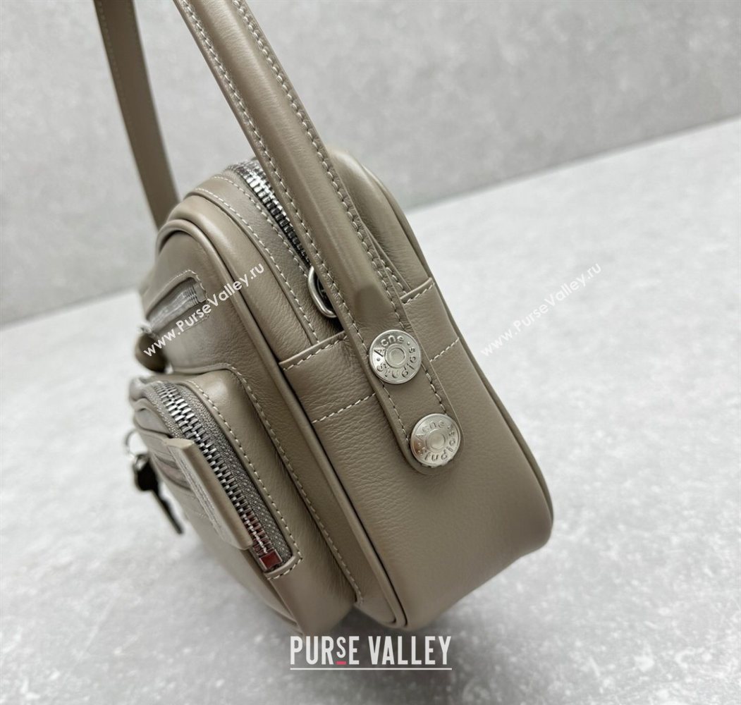 Acne Studios Leather Camera Bag Grey 2025 95234 (ningm-250626074)