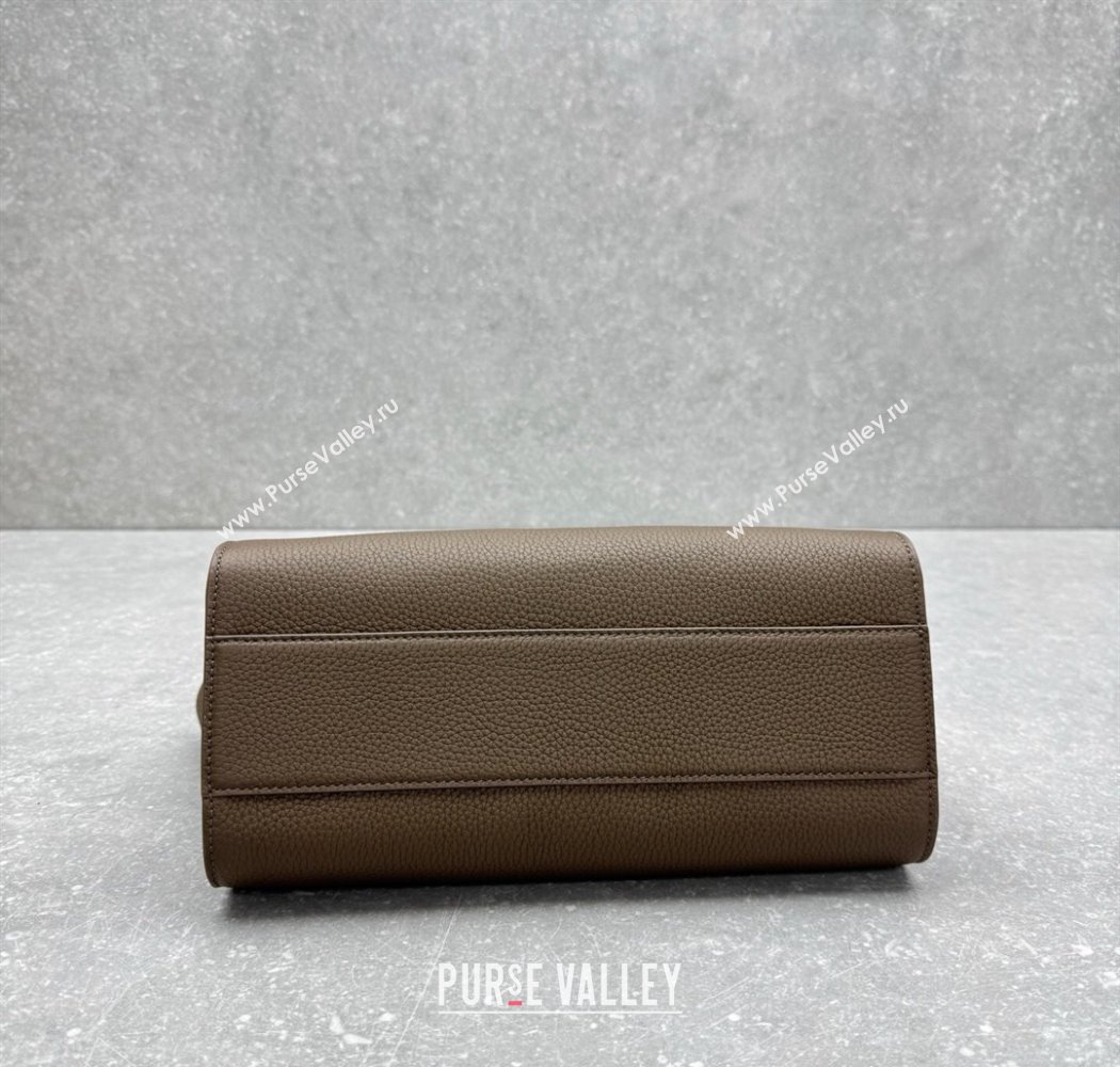 The Row Marlo 12 Bag in Grained Leather Olive Green 2025 1895 (ningm-250927006)