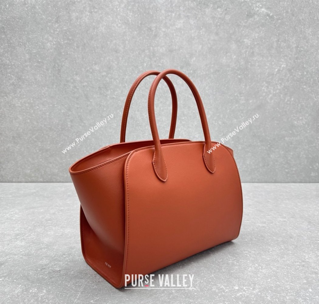 The Row Marlo 12 Bag in Calfskin Leather Red Brown 2025 1895 (ningm-250927007)