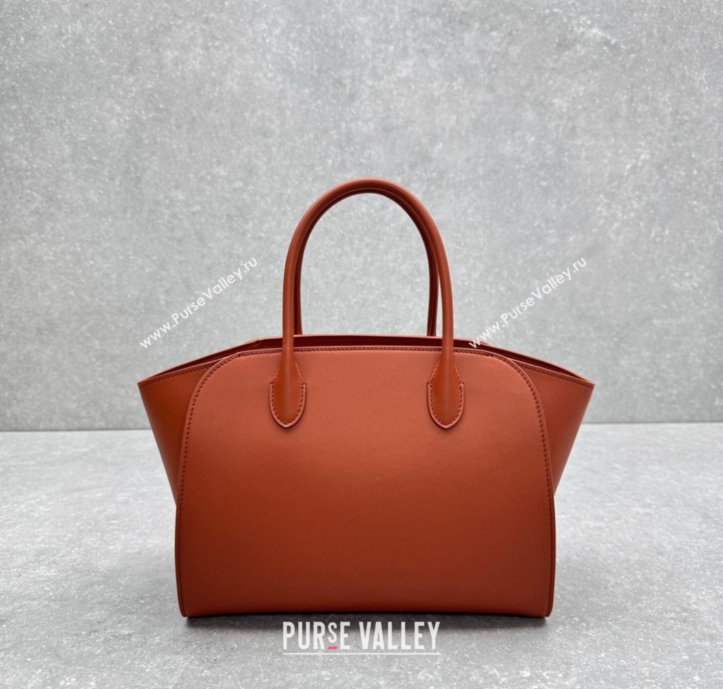The Row Marlo 12 Bag in Calfskin Leather Red Brown 2025 1895 (ningm-250927007)