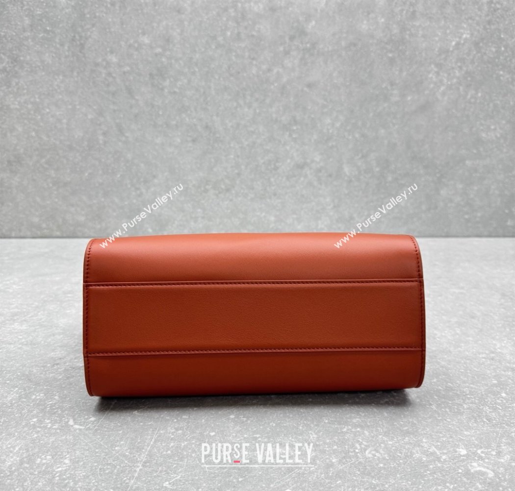 The Row Marlo 12 Bag in Calfskin Leather Red Brown 2025 1895 (ningm-250927007)