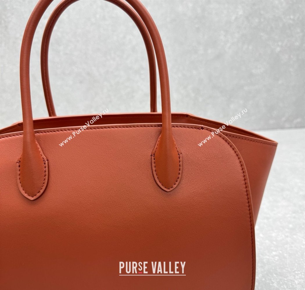 The Row Marlo 12 Bag in Calfskin Leather Red Brown 2025 1895 (ningm-250927007)