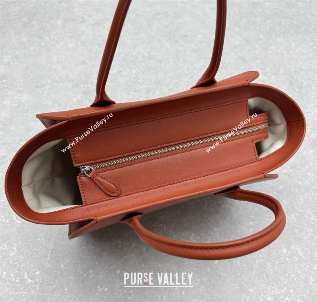 The Row Marlo 12 Bag in Calfskin Leather Red Brown 2025 1895 (ningm-250927007)