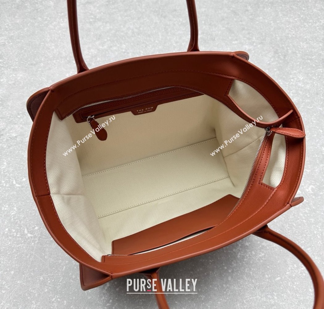 The Row Marlo 12 Bag in Calfskin Leather Red Brown 2025 1895 (ningm-250927007)