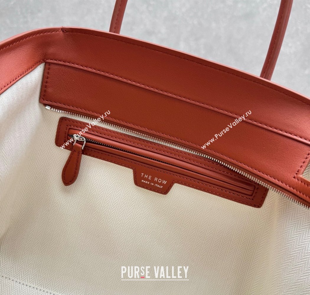 The Row Marlo 12 Bag in Calfskin Leather Red Brown 2025 1895 (ningm-250927007)