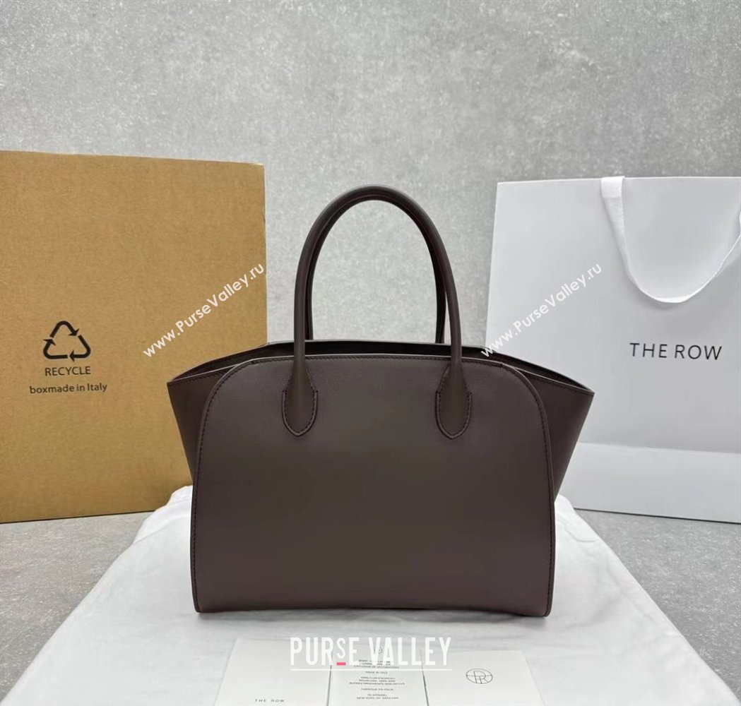 The Row Marlo 12 Bag in Calfskin Leather Coffee Brown 2025 1895 (ningm-250927009)