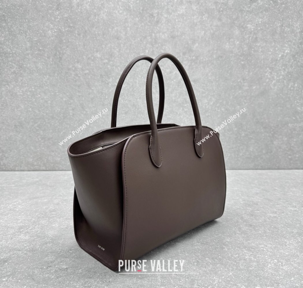 The Row Marlo 12 Bag in Calfskin Leather Coffee Brown 2025 1895 (ningm-250927009)