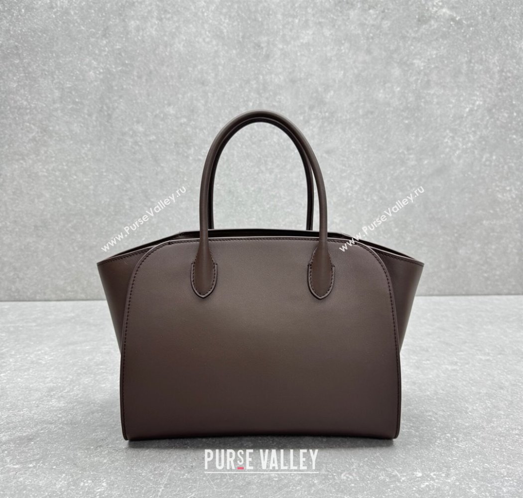 The Row Marlo 12 Bag in Calfskin Leather Coffee Brown 2025 1895 (ningm-250927009)