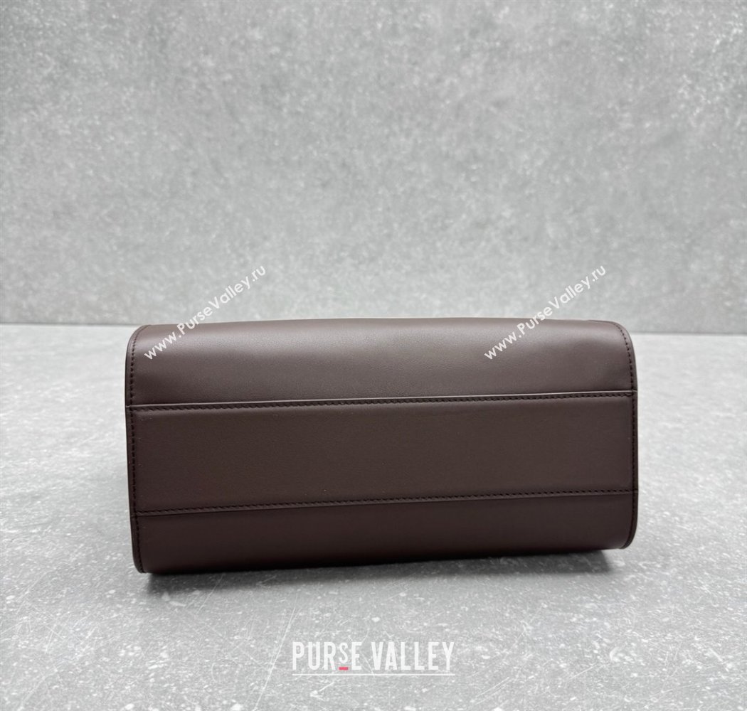 The Row Marlo 12 Bag in Calfskin Leather Coffee Brown 2025 1895 (ningm-250927009)