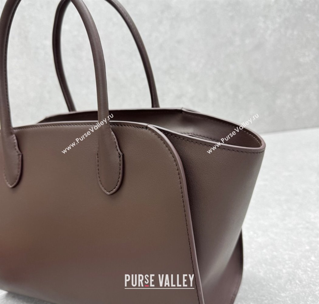 The Row Marlo 12 Bag in Calfskin Leather Coffee Brown 2025 1895 (ningm-250927009)
