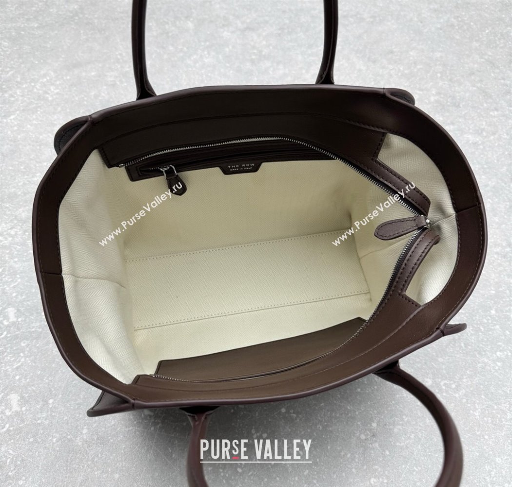 The Row Marlo 12 Bag in Calfskin Leather Coffee Brown 2025 1895 (ningm-250927009)
