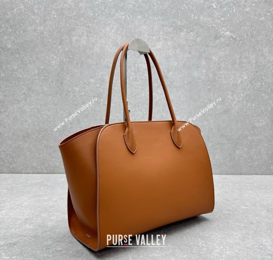 The Row Marlo 14 Bag in Calfskin Leather Light Brown 2025 1895 (ningm-250927011)