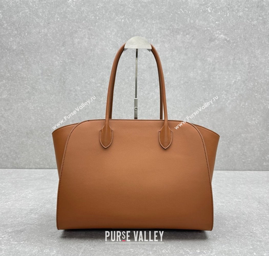 The Row Marlo 14 Bag in Calfskin Leather Light Brown 2025 1895 (ningm-250927011)