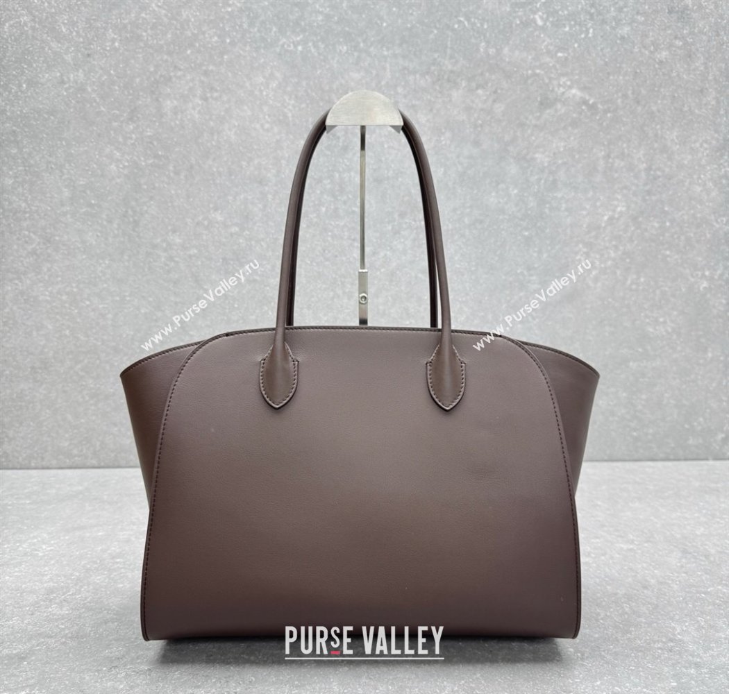 The Row Marlo 14 Bag in Calfskin Leather Coffee Brown 2025 1895 (ningm-250927012)