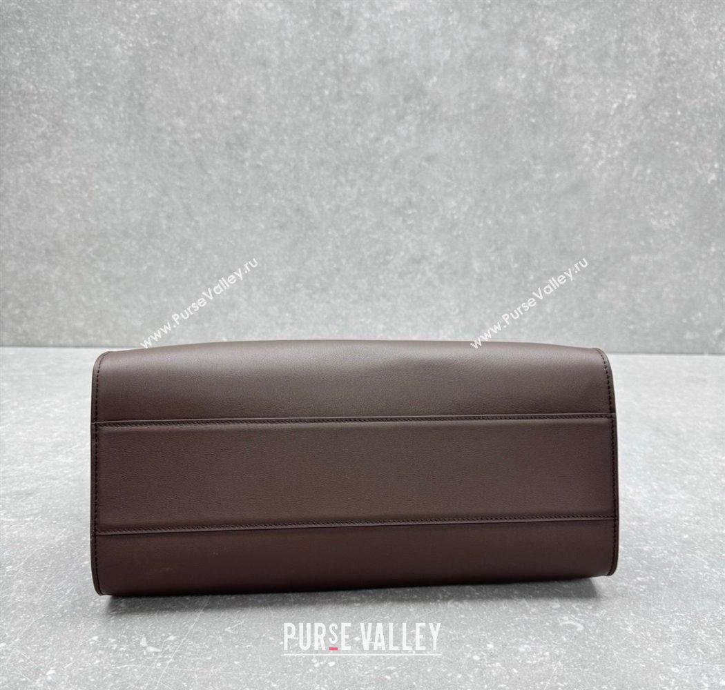 The Row Marlo 14 Bag in Calfskin Leather Coffee Brown 2025 1895 (ningm-250927012)