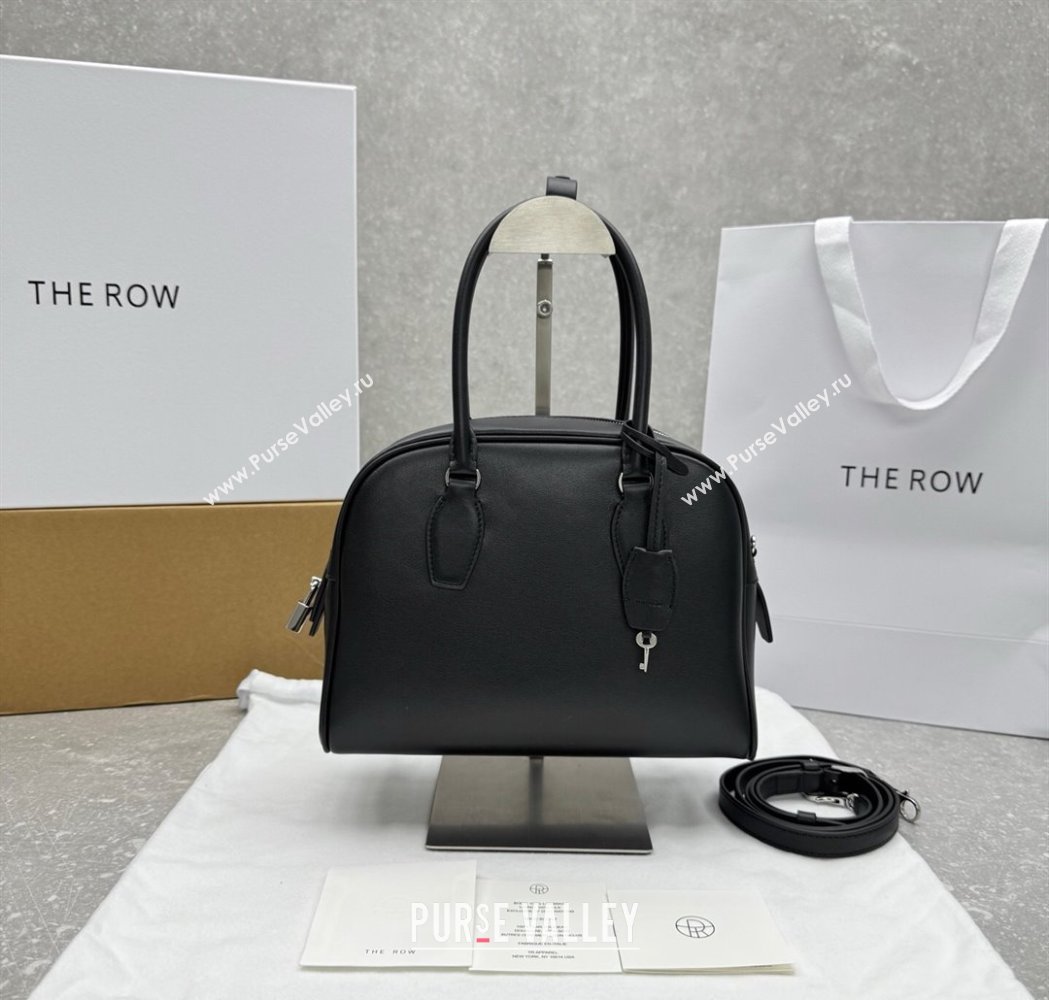 The Row India 10.00 Top Handle Bag in Smooth Leather Black 2025 1740 (ningm-250927015)