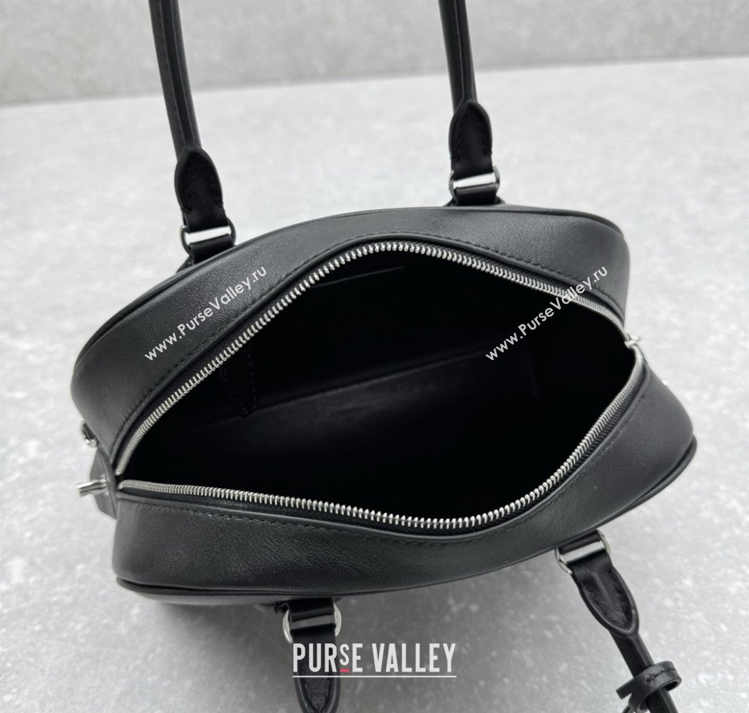 The Row India 10.00 Top Handle Bag in Smooth Leather Black 2025 1740 (ningm-250927015)