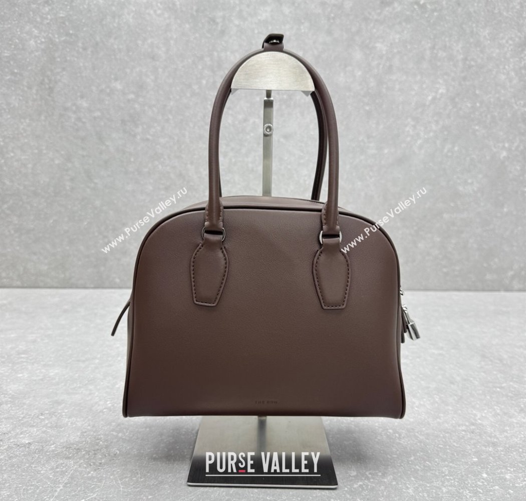 The Row India 10.00 Top Handle Bag in Smooth Leather Coffee Brown 2025 1740 (ningm-250927016)