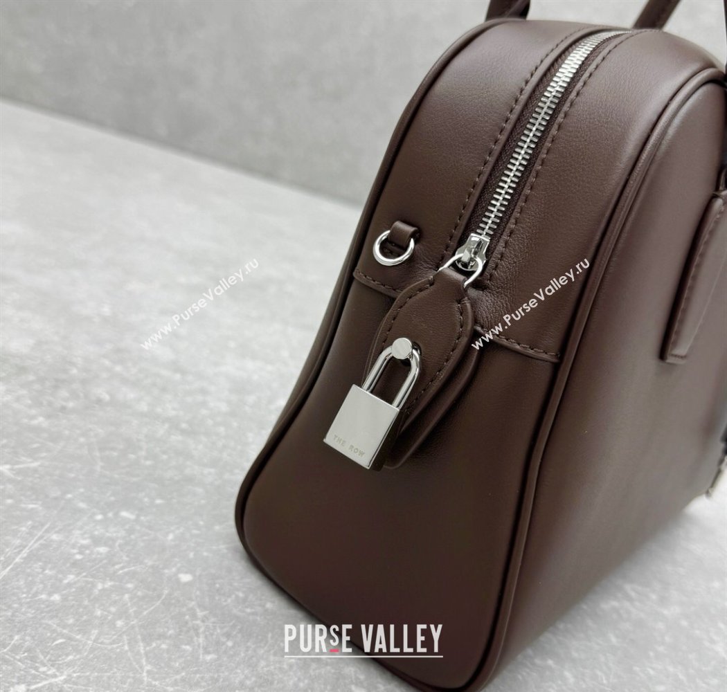 The Row India 10.00 Top Handle Bag in Smooth Leather Coffee Brown 2025 1740 (ningm-250927016)