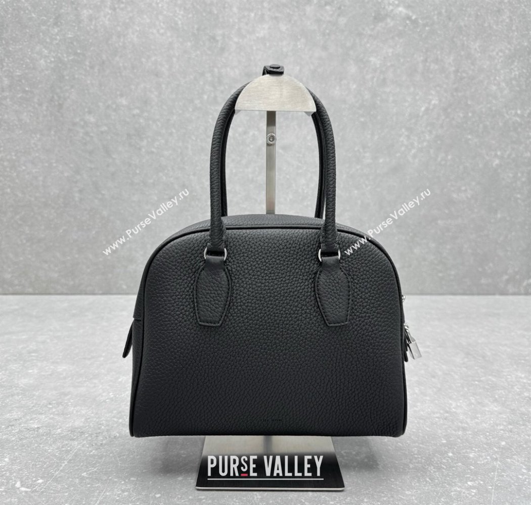 The Row India 10.00 Top Handle Bag in Grained Leather Black 2025 1740 (ningm-250927017)