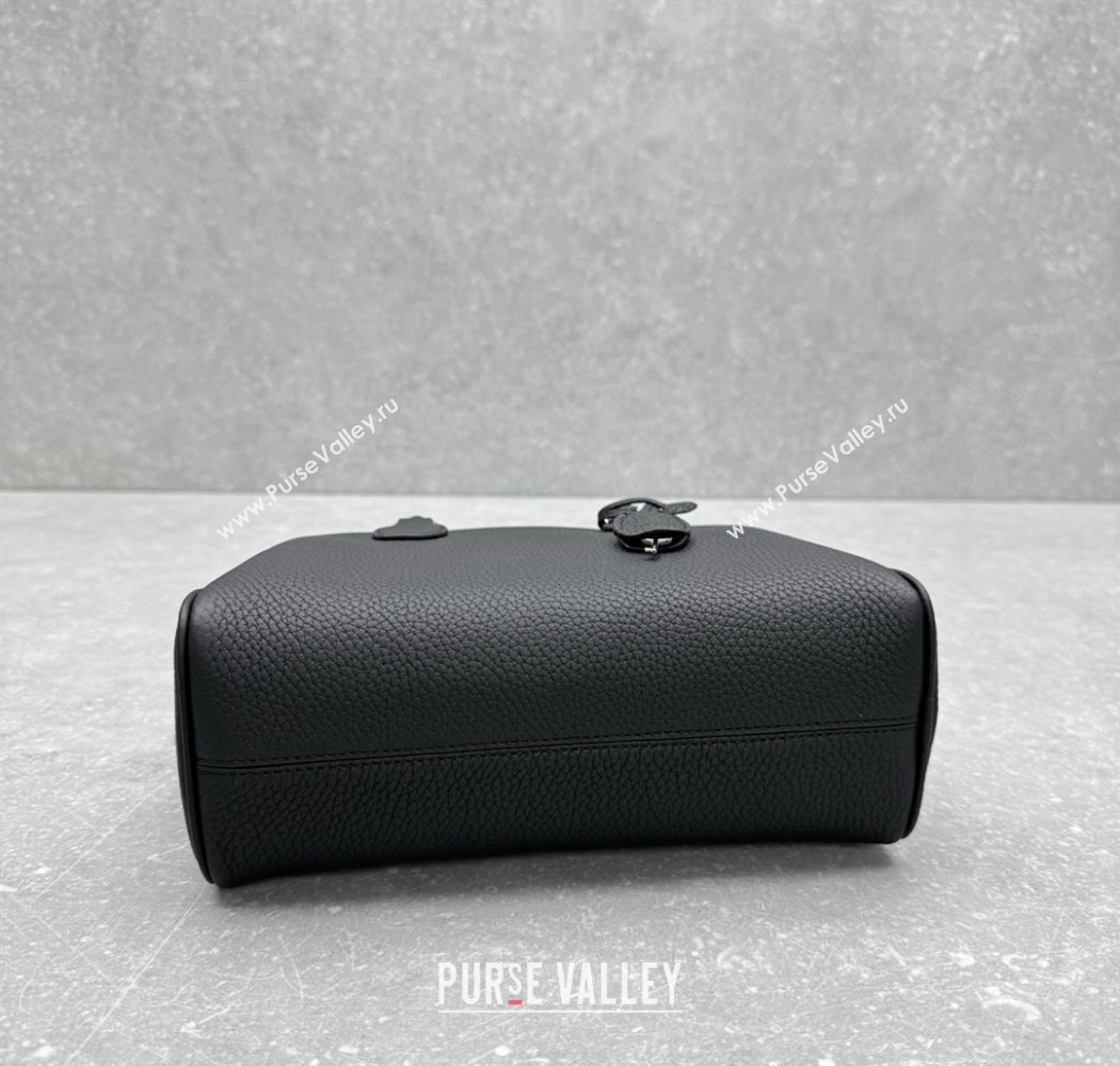 The Row India 10.00 Top Handle Bag in Grained Leather Black 2025 1740 (ningm-250927017)