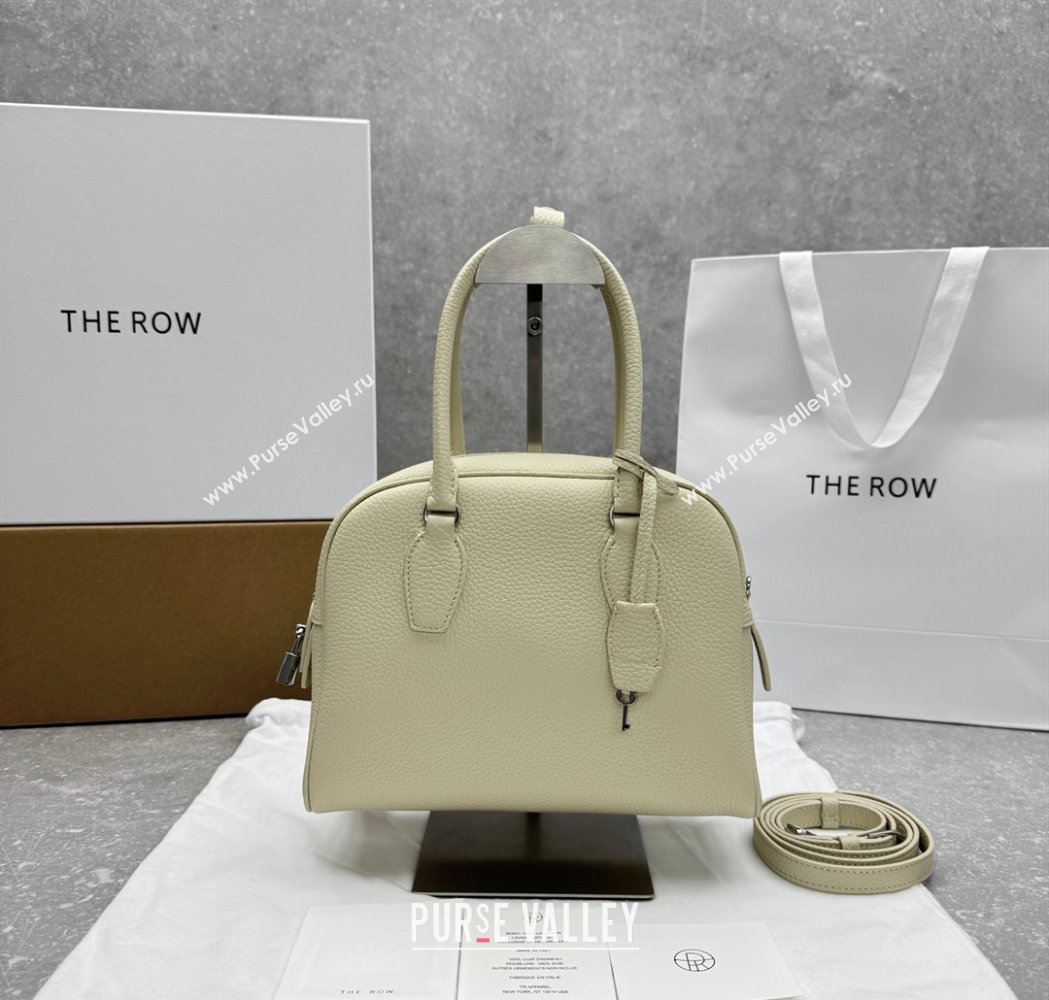 The Row India 10.00 Top Handle Bag in Grained Leather White 2025 1740 (ningm-250927018)