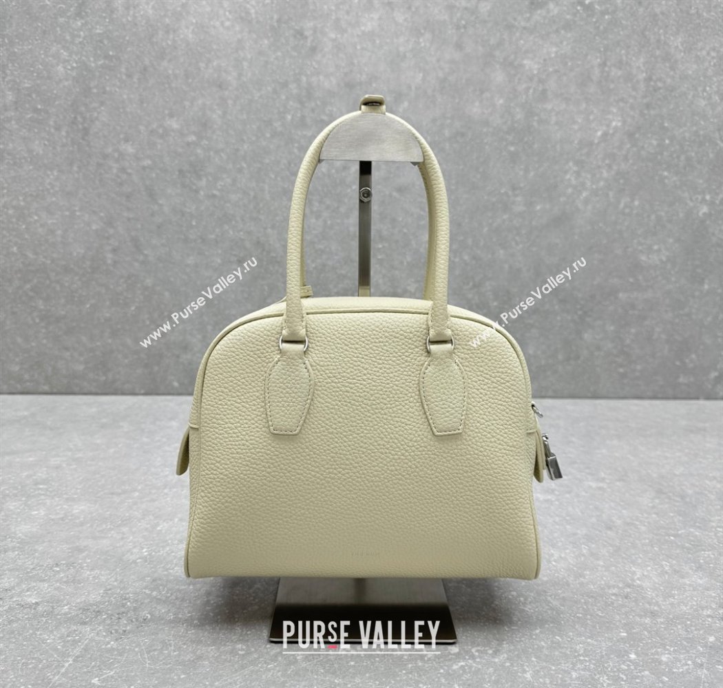 The Row India 10.00 Top Handle Bag in Grained Leather White 2025 1740 (ningm-250927018)