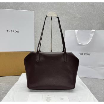 The Row Henri Shoulder Bag in Grained Leather Chocolate Brown 2025 1884 (ningm-250927020)