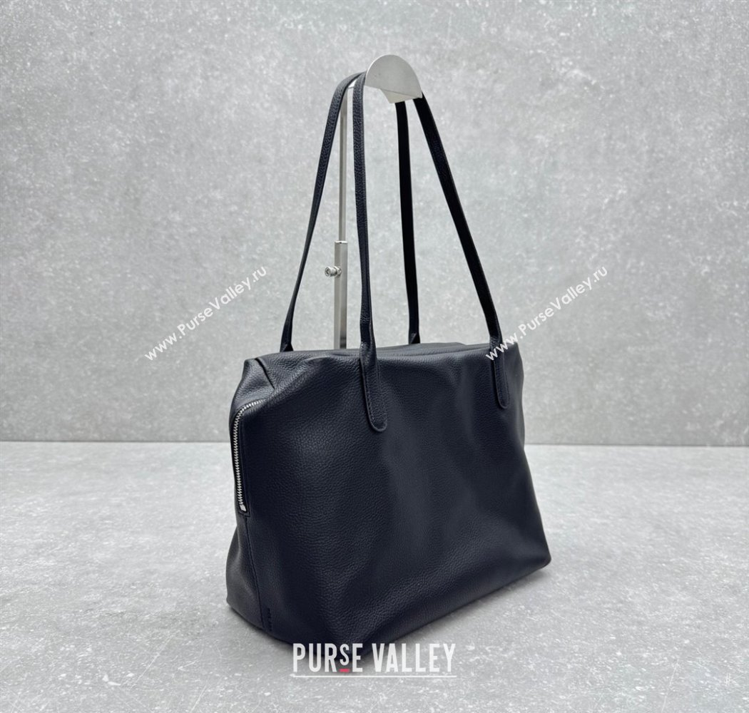 The Row Henri Shoulder Bag in Grained Leather Black 2025 1884 (ningm-250927021)