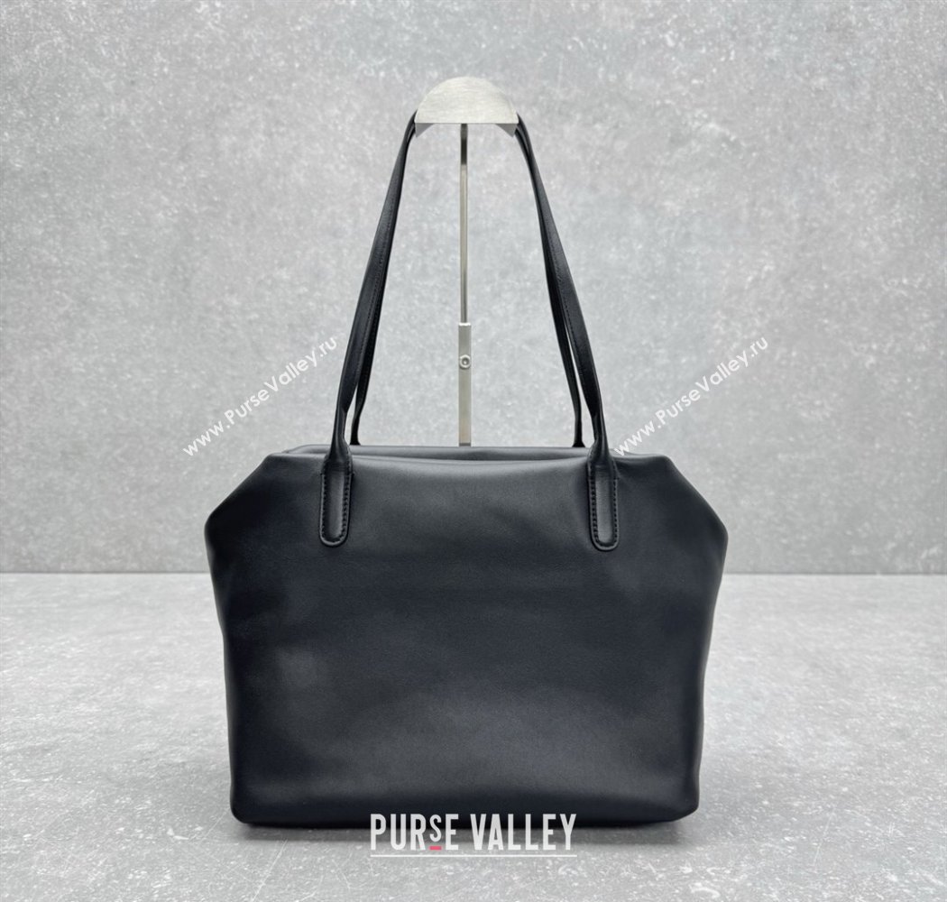 The Row Henri Shoulder Bag in Smooth Leather Black 2025 1884 (ningm-250927022)