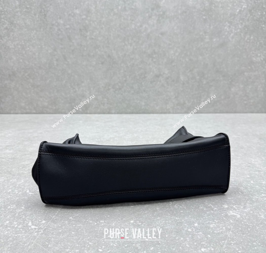 Balmain Small Anthem bag in calfskin leather with buckle Black 2025 0444 (ningm-250927003)