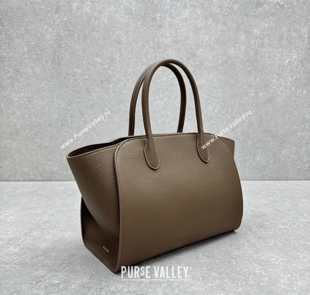 The Row Marlo 12 Bag in Grained Leather Olive Green 2025 1895 (ningm-250927006)