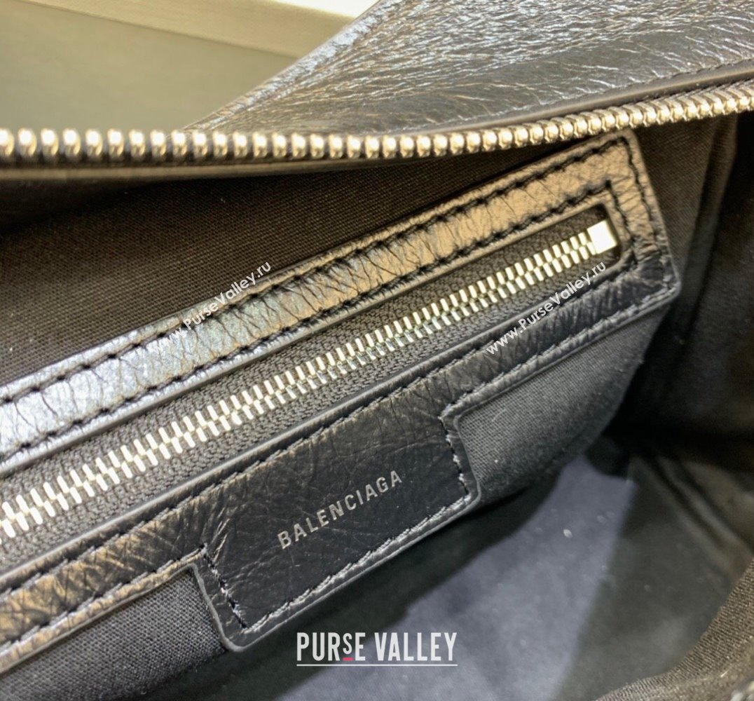 Balenciaga Neo Cagole XS Lambskin Top Handle Bag with Crystal Black 2025 638515 (JM-250206004)