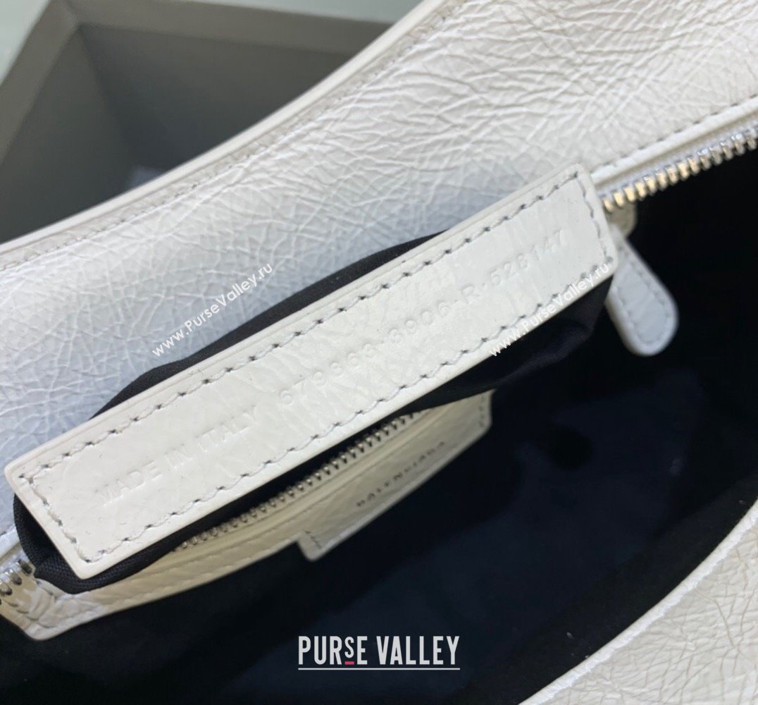 Balenciaga Neo Cagole XS Lambskin Top Handle Bag White/Aged Silver 2025 638515 (JM-250206005)
