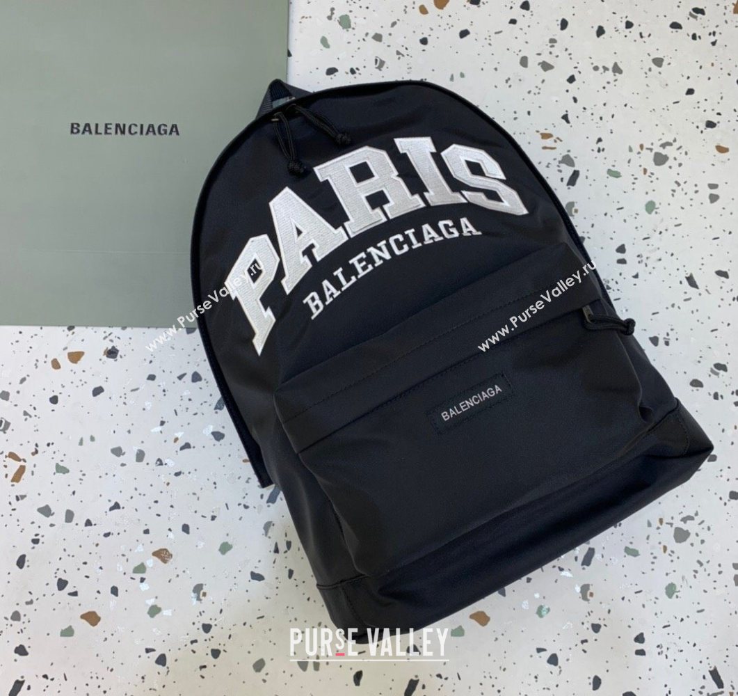 Balenciaga PARIS Fabric Backpack Bag Black/White 2025 (JM-251120148)