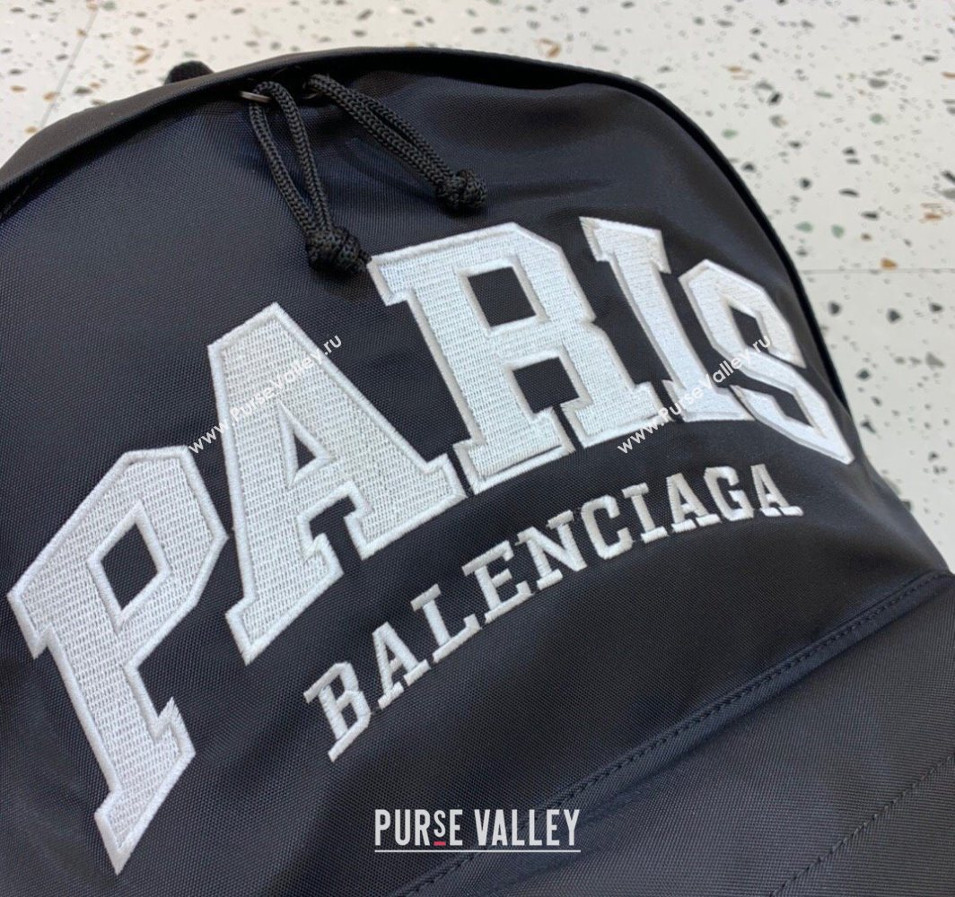 Balenciaga PARIS Fabric Backpack Bag Black/White 2025 (JM-251120148)