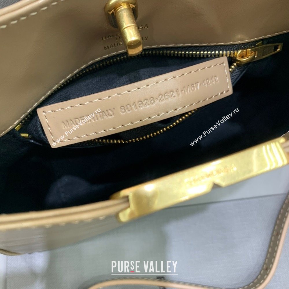 Balenciaga Mini Hobo Bag in Lambskin Beige 2025 801928880 (JM-250206007)