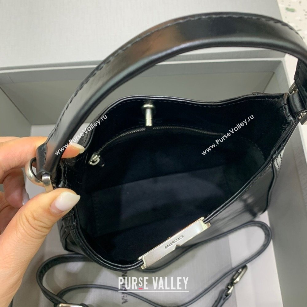Balenciaga Mini Hobo Bag in Lambskin Black 2025 801928880 (JM-250206008)