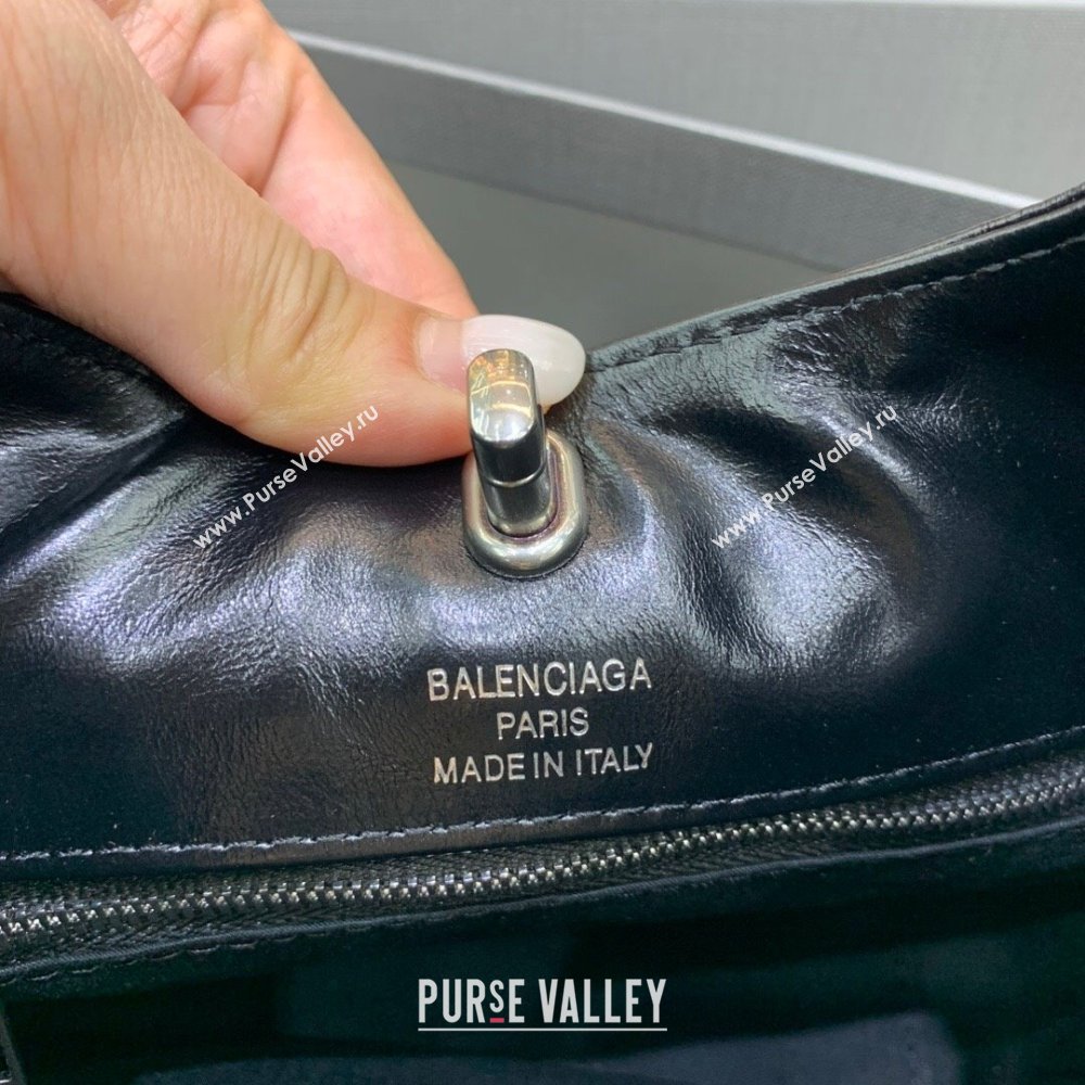 Balenciaga Mini Hobo Bag in Lambskin Black 2025 801928880 (JM-250206008)