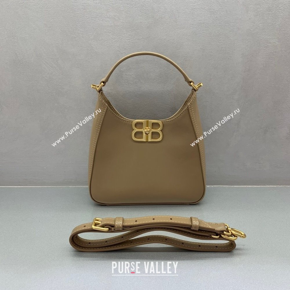 Balenciaga Mini Hobo Bag in Lambskin Beige 2025 801928880 (JM-250206007)